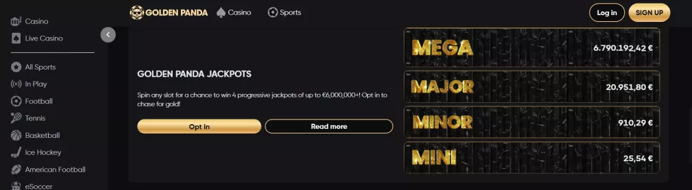 Goldenpanda Casino Bonus 200% bis 7500 Euro